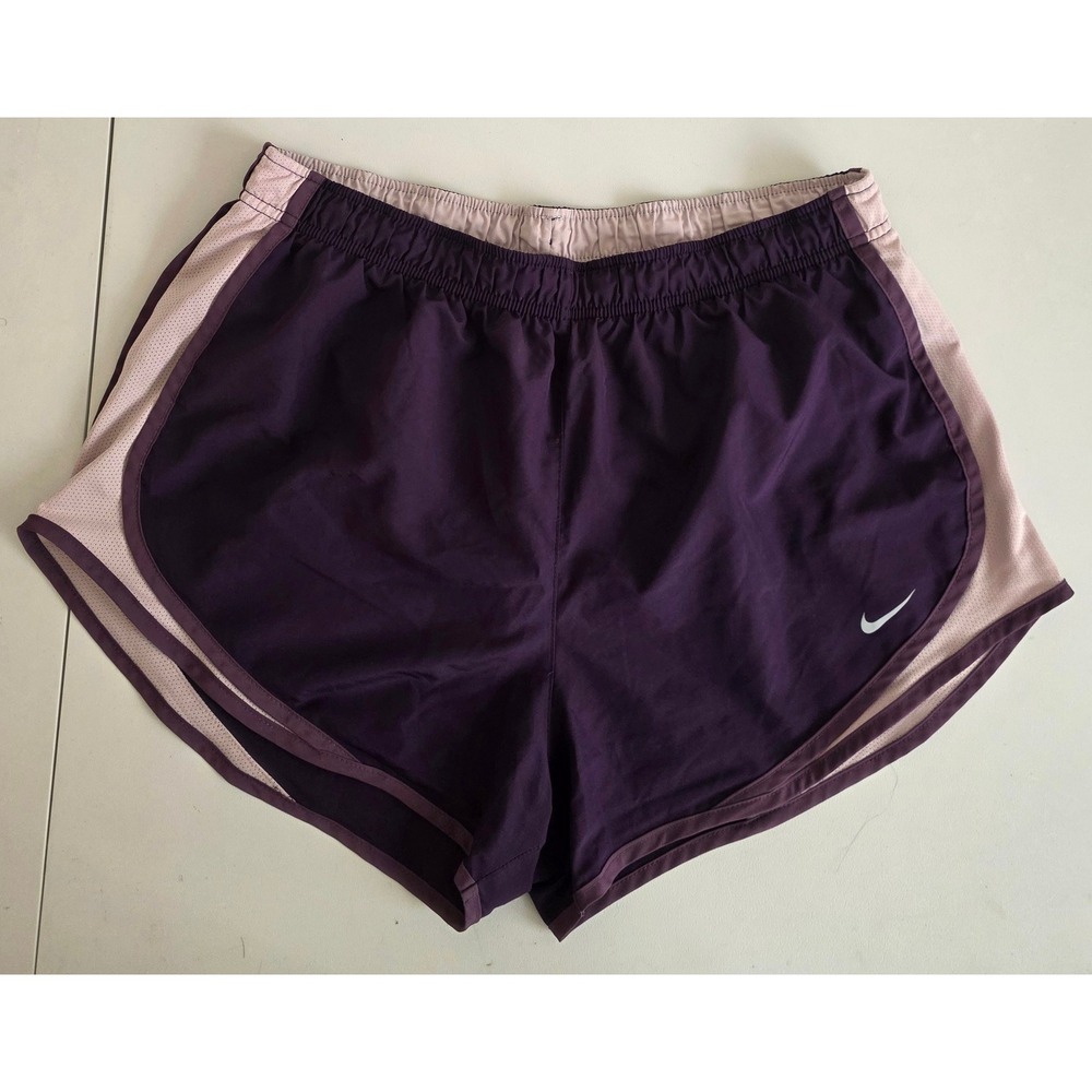 Nike Dri-FIT Tempo Running Shorts Womens Large Purple Lavender Activewear
